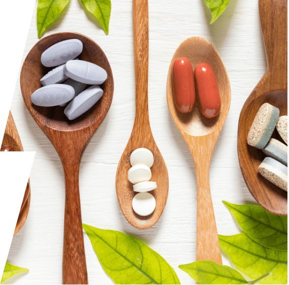 vařečky plné doplňků stravy