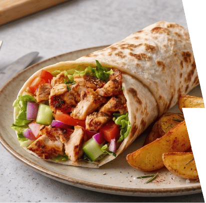 Kuřecí tortilla s americkými bramborami